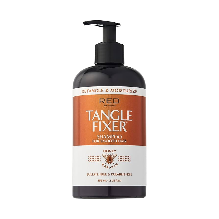 RED BY KISS TANGLE FIXER SHAMPOO FOR SMOOTH HAIR SULLFATE FREE  12.Oz