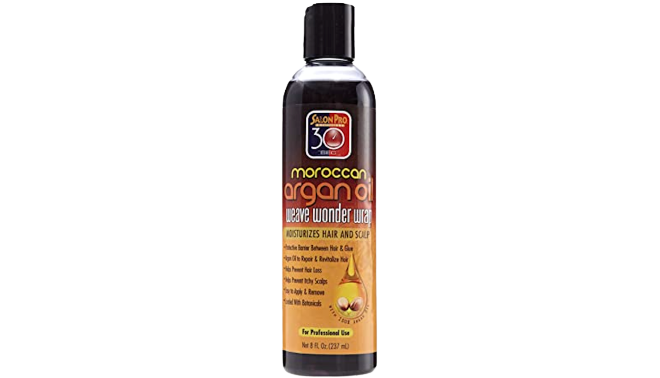 SALONPRO 30 SEC moroccan argan oil weave wonder warp moisturizes hair and scalp 8OZ