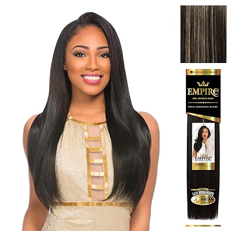 SENSATIONNEL EMPIRE HUMAN HAIR YAKI 12" COLOR  S1B/27  8.0 Oz