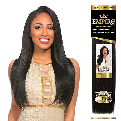 SENSATIONNEL EMPIRE HUMAN HAIE YAKI 8" COLOR 4 MEIDUM BROWN  7.0 Oz