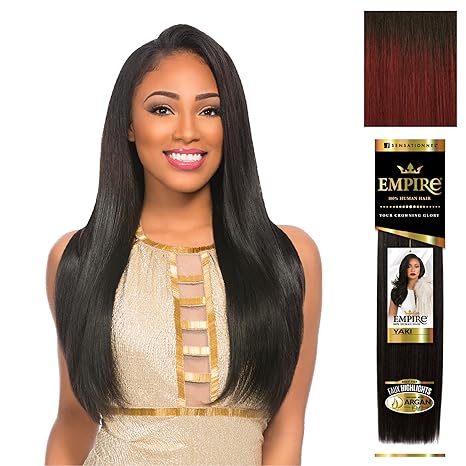 SENSATIONNEL EMPIRE HUMAN HAIR YAKI 10" COLOR TIB/BG  7.0 Oz