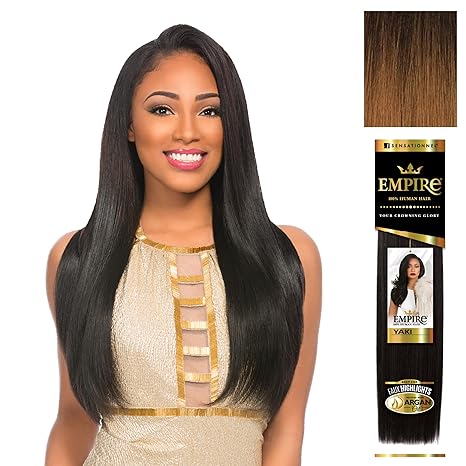SENSATIONNEL EMPIRE HUMAN HAIR YAKI 10" COLOR TIB/30  7.0 Oz