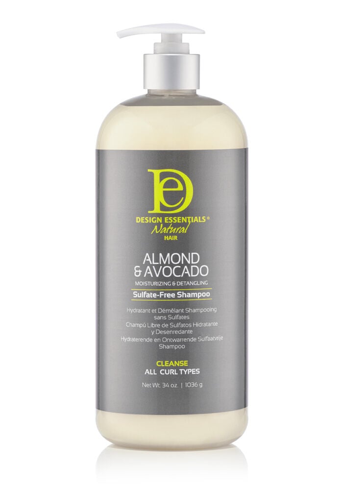 DESIGN ESSENTIALS almond & avocado sulfate free shampoo cleanse 34OZ