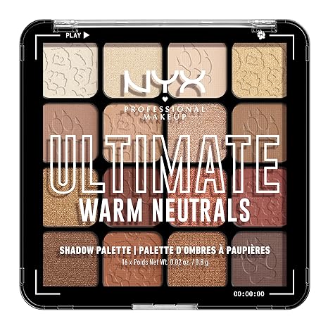 NYX ULTIMATE WARM NEUTRALS SHADOW PALETTE WARM NEUTRALS USPR05W  0.02 Oz