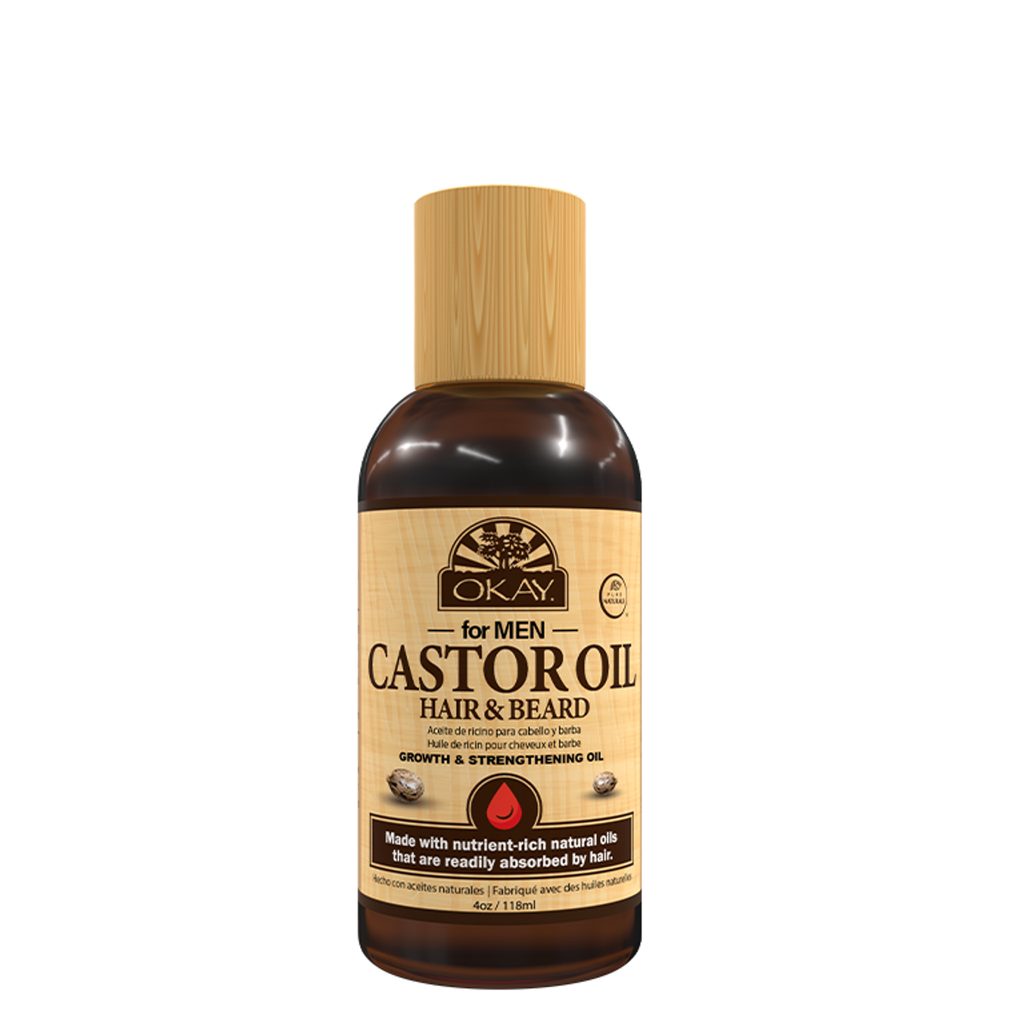 OKAY FOR MEN CASTOR OIL HAIR & BEARD  4.Oz