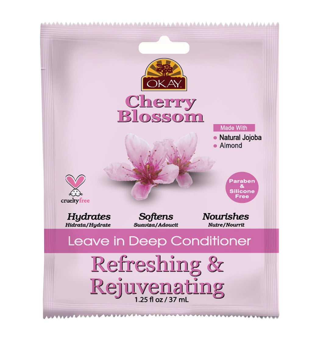 OKAY CHERRY BLOSSOM LEAVE IN CONDITIONER REFRESHING & REJUVENATING  1.50 Oz