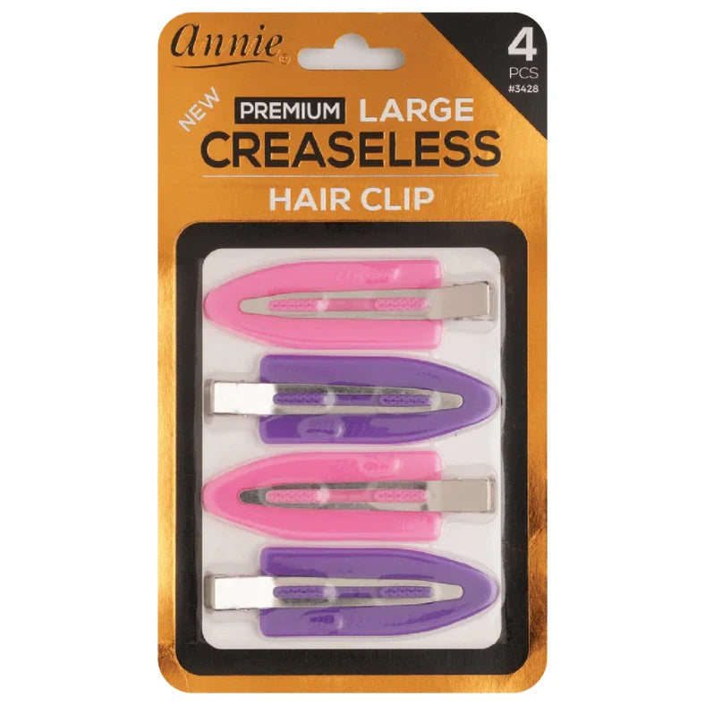 ANNIE PREMIUM CREASELESS HAIR CLIP LARGE 4PCS #3428   0.12 Oz