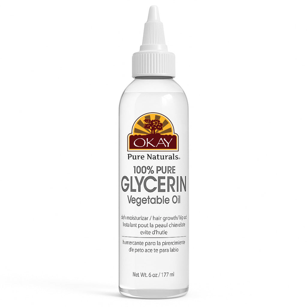 OKAY GLYCERIN VEGETABLE SKIN MOISTURIZER HAIR GROWTH  6.Oz