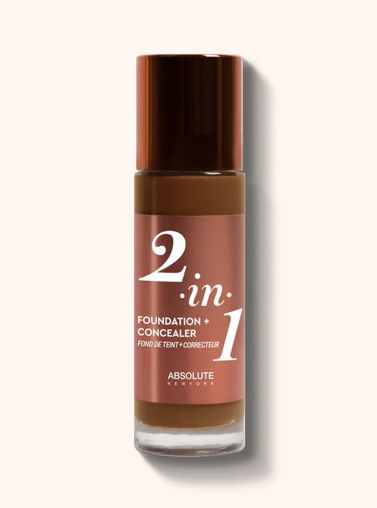 ABSOLUTE  2.IN.1 FOUNDATION+CONCEALER FOUND DE TEINT NEUTRAL CHOCOLATE  MFFC10  1.18 Oz
