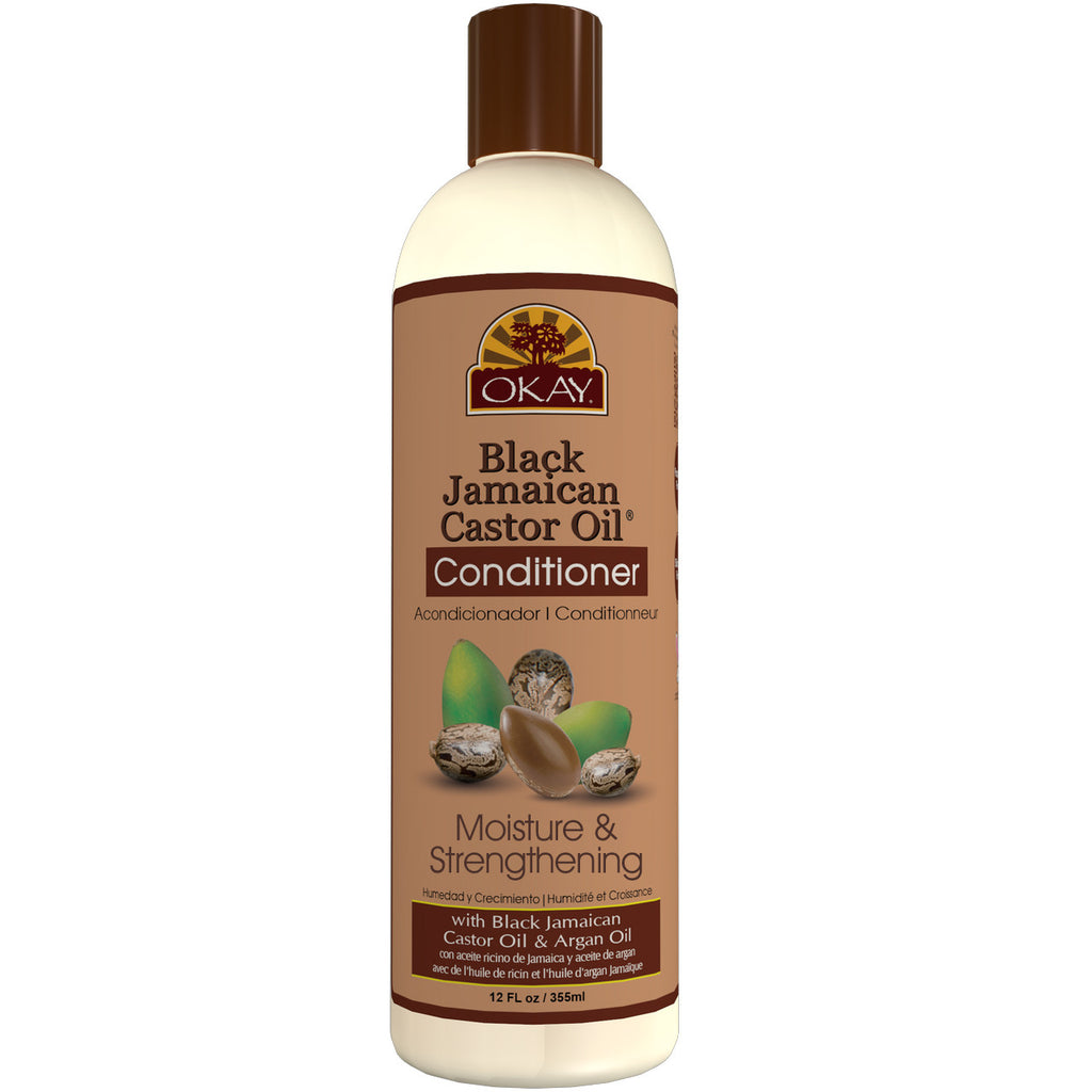 OKAY BLACK JAMAICAN CASTOR OIL CONDEITIONER MOSTURE & GROWTH 12.Oz