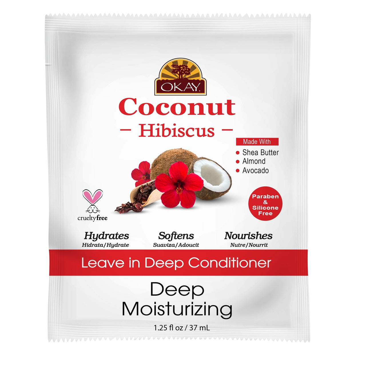 OKAY COCONUT HIBISCUS DEEP MOISTURIZING 1.25 Oz