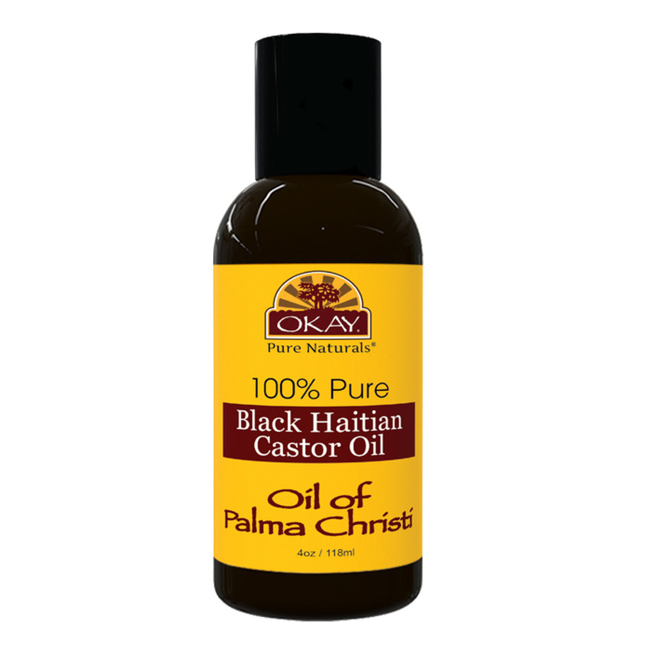 OKAY BLACK HAITIAN CASTOR OIL PALMA CHRISTI  4.Oz