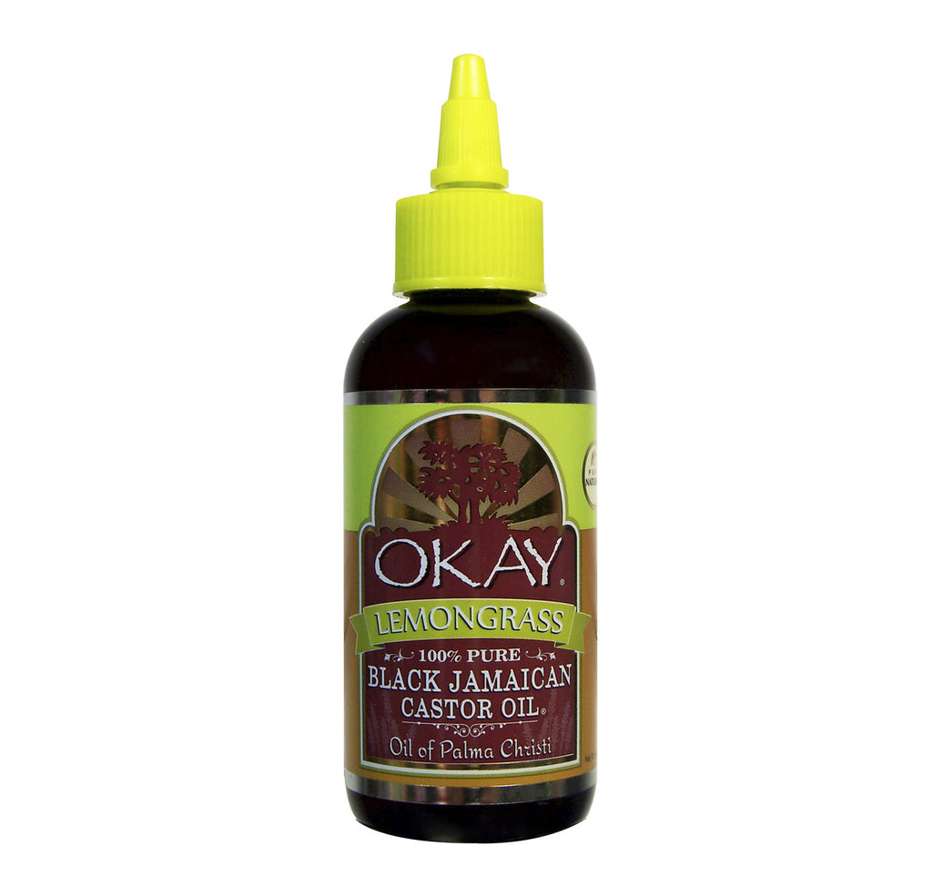 OKAY LEMONGRASS BLACK JAMICAN CASTOR OIL  4.Oz