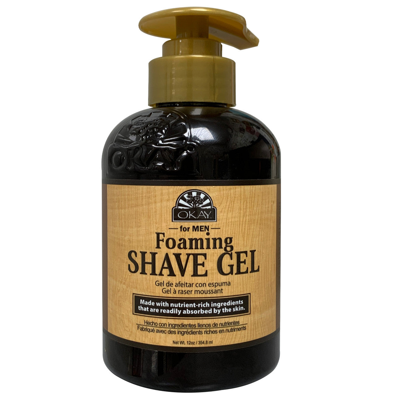 OKAY FOR MEN FOAMING SHAVE GEL  12.Oz
