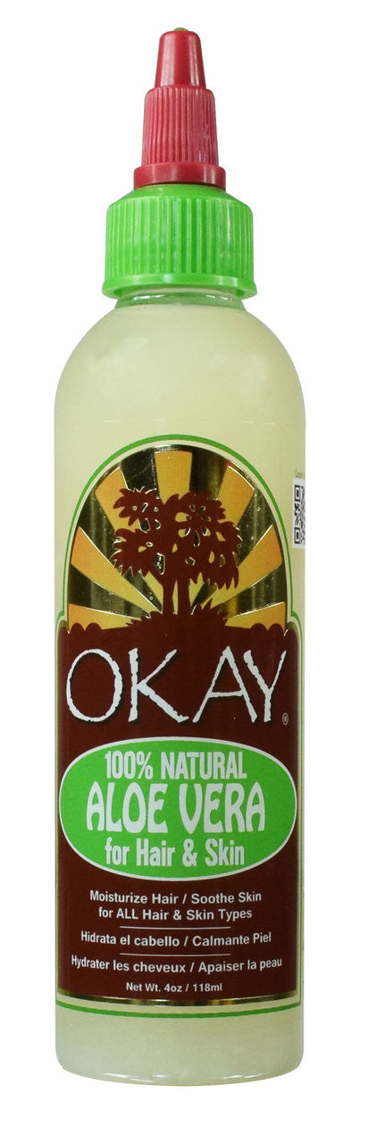 OKAY ALOE VERA FOR HAIR & SKIN MOISTURIZE  HAIR  4.Oz