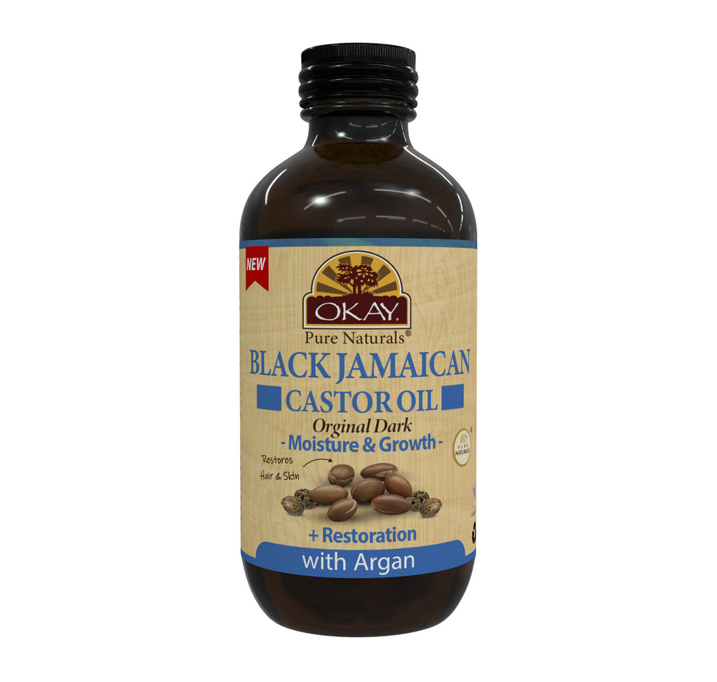 OKAY PURE NATURALS BLACK JAMAICAN COLD_PRESSED_ FOR HAIR &SKIN _  4.Oz