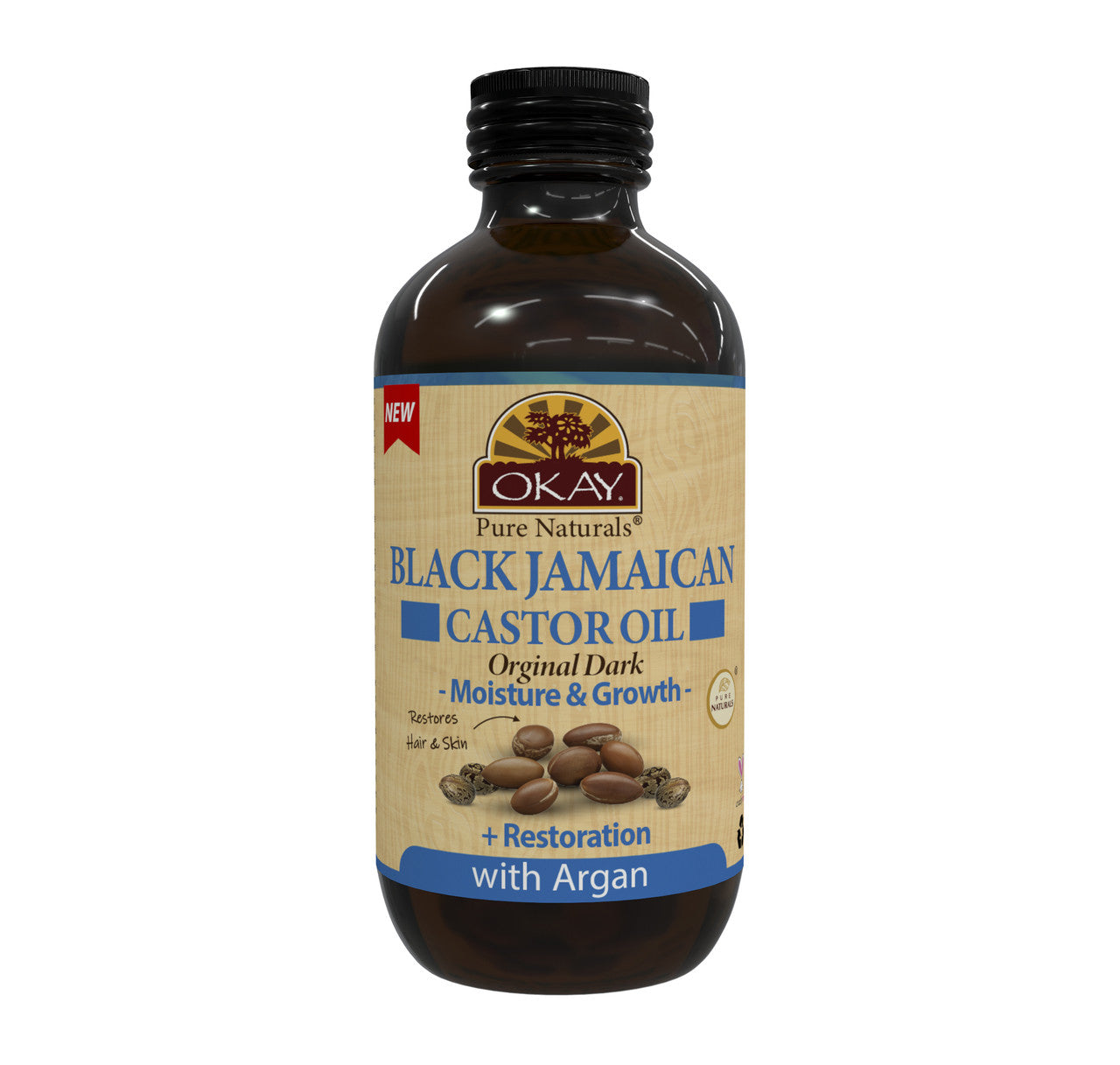 OKAY PURE NATURALS BLACK JAMAICAN COLD_PRESSED_ FOR HAIR &SKIN _  4.Oz