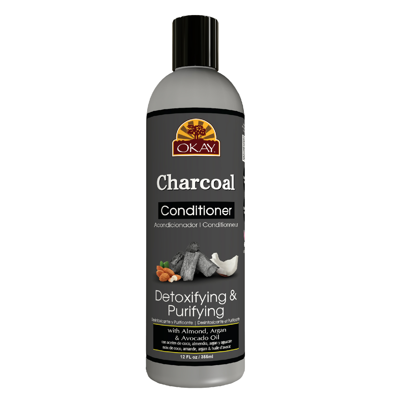 OKAY CHARCOAL CONDITIONER DETOXIFYING & PURIFYING  12.Oz