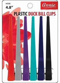 ANNIE PLASTIC DUCK BILL CLIPS 4.8"  #3186  2.01 Oz