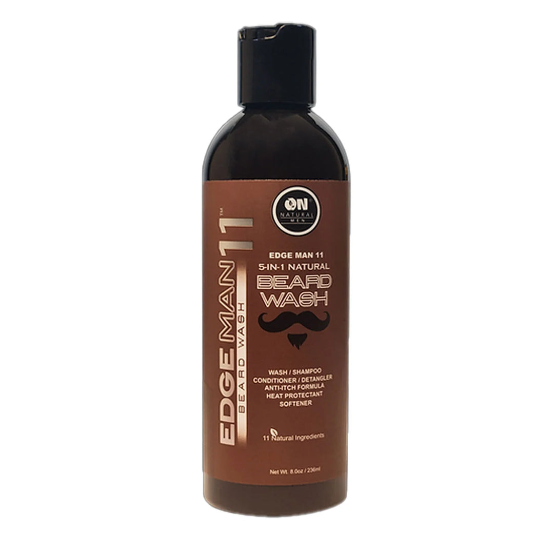 EDGE MAN BEARD WASH 5 IN 1 WASH/SHAMPOO/CONDITIONER/heat protectant  8.Oz