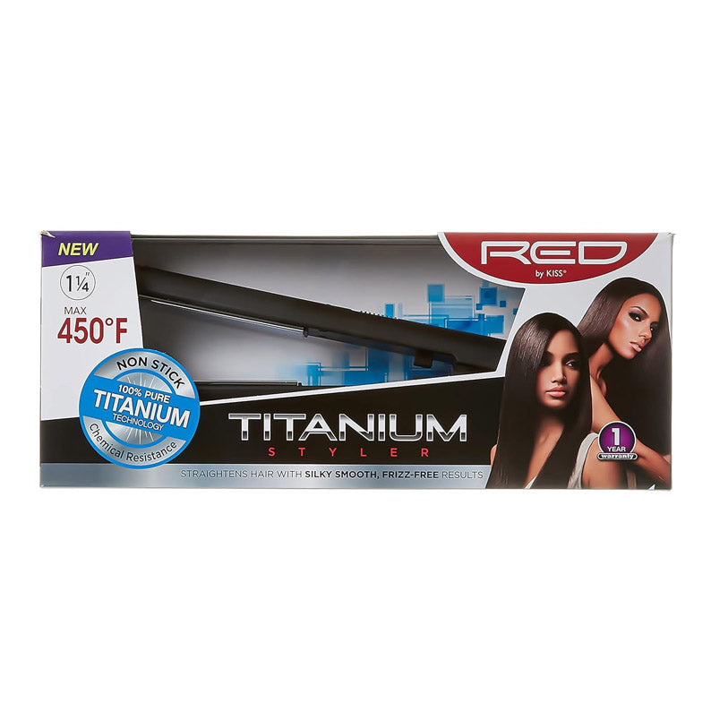 RED BY KISS TITANIUM STYLER HAIR WITH SILKY SMOOTH 1 1/4" 450F   13.0 Oz