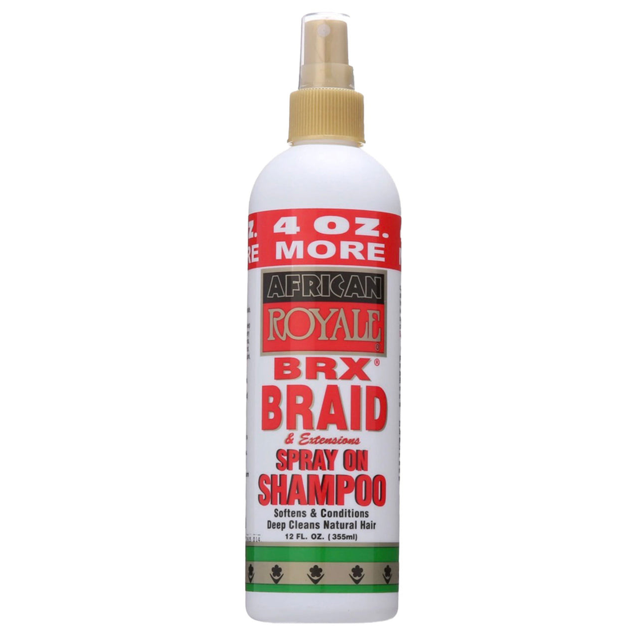AFRICAN ROYALE BRX BRAID & EXTENSIONS SPRAY ON SHAMPOO SOFTENS&CONDITIONS  12.Oz