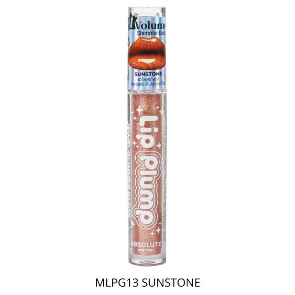 ABSOLUTE VOLUME SHIMMER GLOSS LIP PLUMP JEWEL GLIMMER SUNSTONE MLPG13  0.085 Oz