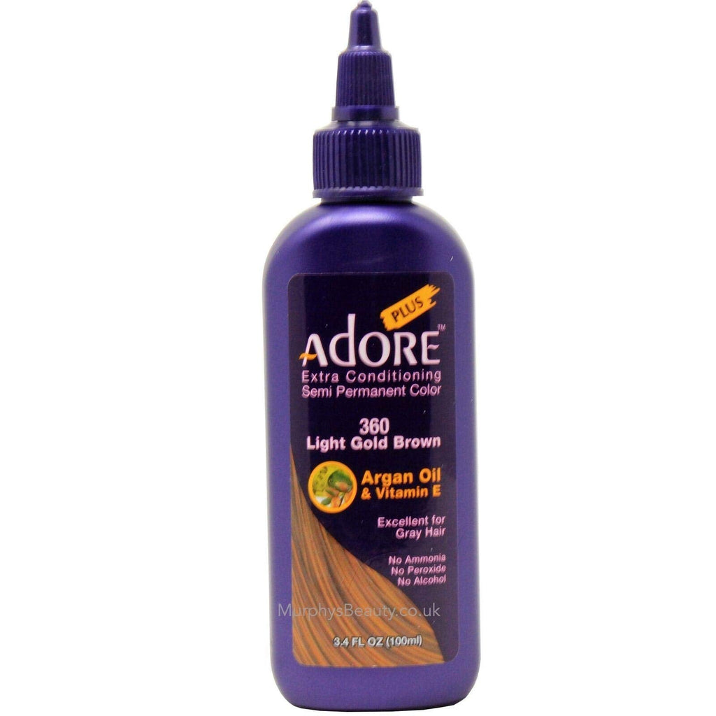 ADORE PLUS SEMI-PERMANENT HAIR COLOR 360 LIGHT GOLD BROWN 3.4OZ ...