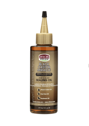 AFRICAN PRIDE BLACK CASTOR MIRACLE HAIR & SCALP SEALING OIL 6oz - Beautylicious Canada