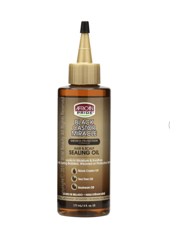 AFRICAN PRIDE BLACK CASTOR MIRACLE HAIR & SCALP SEALING OIL 6oz - Beautylicious Canada