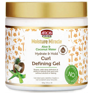 AFRICAN PRIDE MOISTURE MIRACLE HYDRATE & HOLD CURL DEFINIG GEL 18OZ - Beautylicious Canada