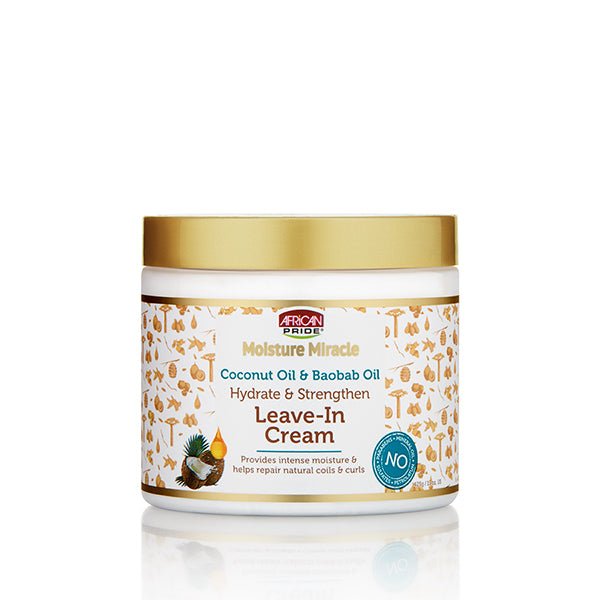 AFRICAN PRIDE MOISTURE MIRACLE HYDRATE & STRENGTHEN LEAVE - IN CREAM 15OZ - Beautylicious Canada