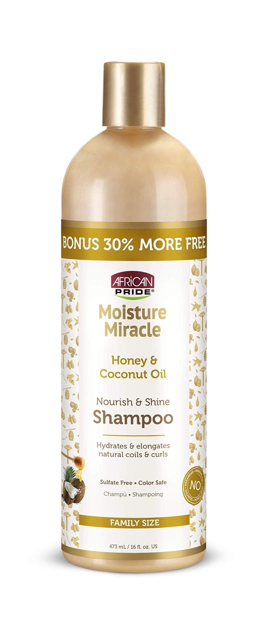 AFRICAN PRIDE MOISTURE MIRACLE NOURISH & SHINE SHAMPOO 16OZ - Beautylicious Canada
