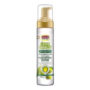 AFRICAN PRIDE OLIVE MIRACLE FOAM SETTING MOUSEE 8.5OZ - Beautylicious Canada