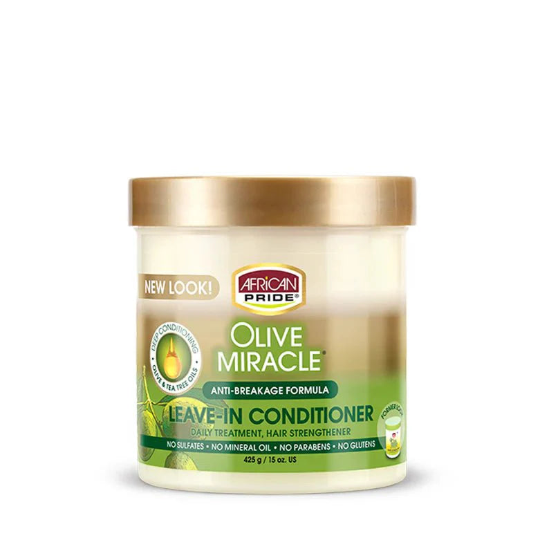 AFRICAN PRIDE OLIVE MIRACLE LEAVE - IN CONDITIONER 15OZ - Beautylicious Canada