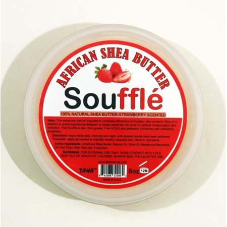 African Shea Butter Souffle 100% Natural Strawberry Scented 8 OZ - Beautylicious Canada