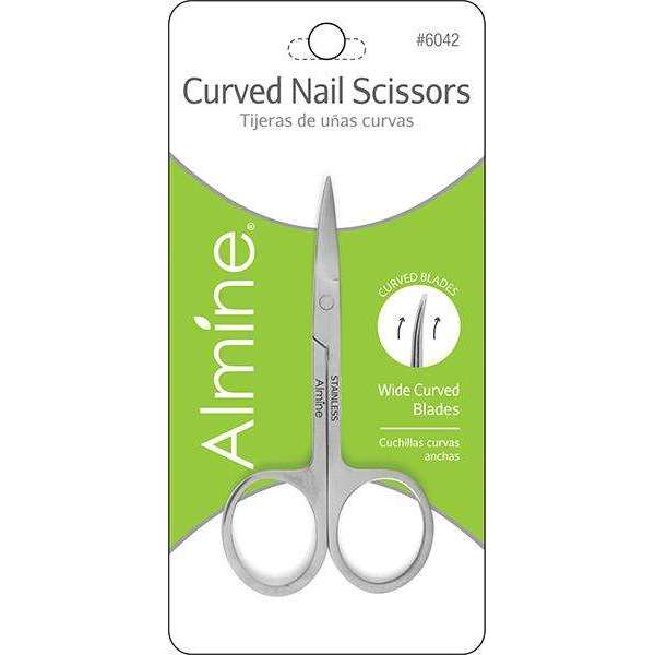 ALMINE Nail Scissors Curved *6042 - Beautylicious Canada