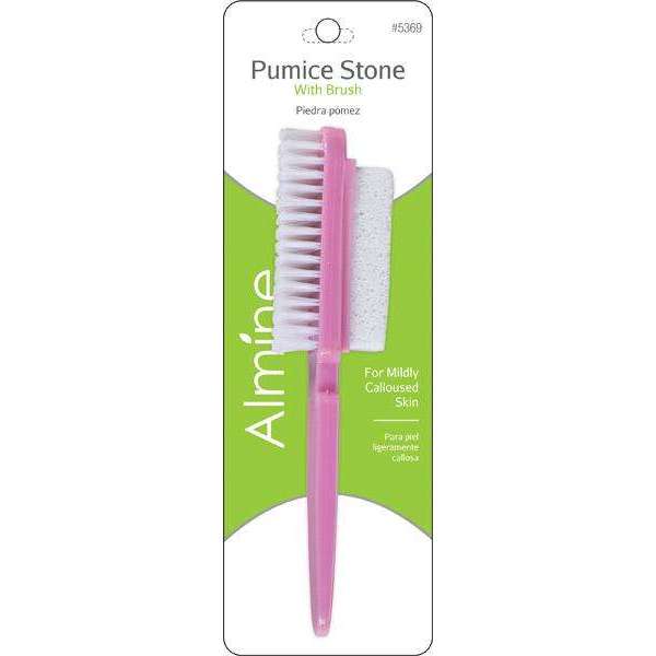 ALMINE Pumice Stone with Brush Asst Color *5369 - Beautylicious Canada