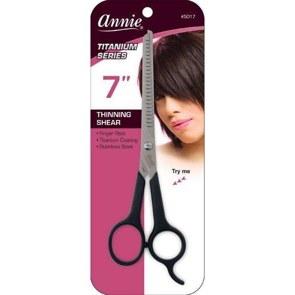 Annie Thinning Shears 7" Black 24 Teeth *5017 - Beautylicious Canada