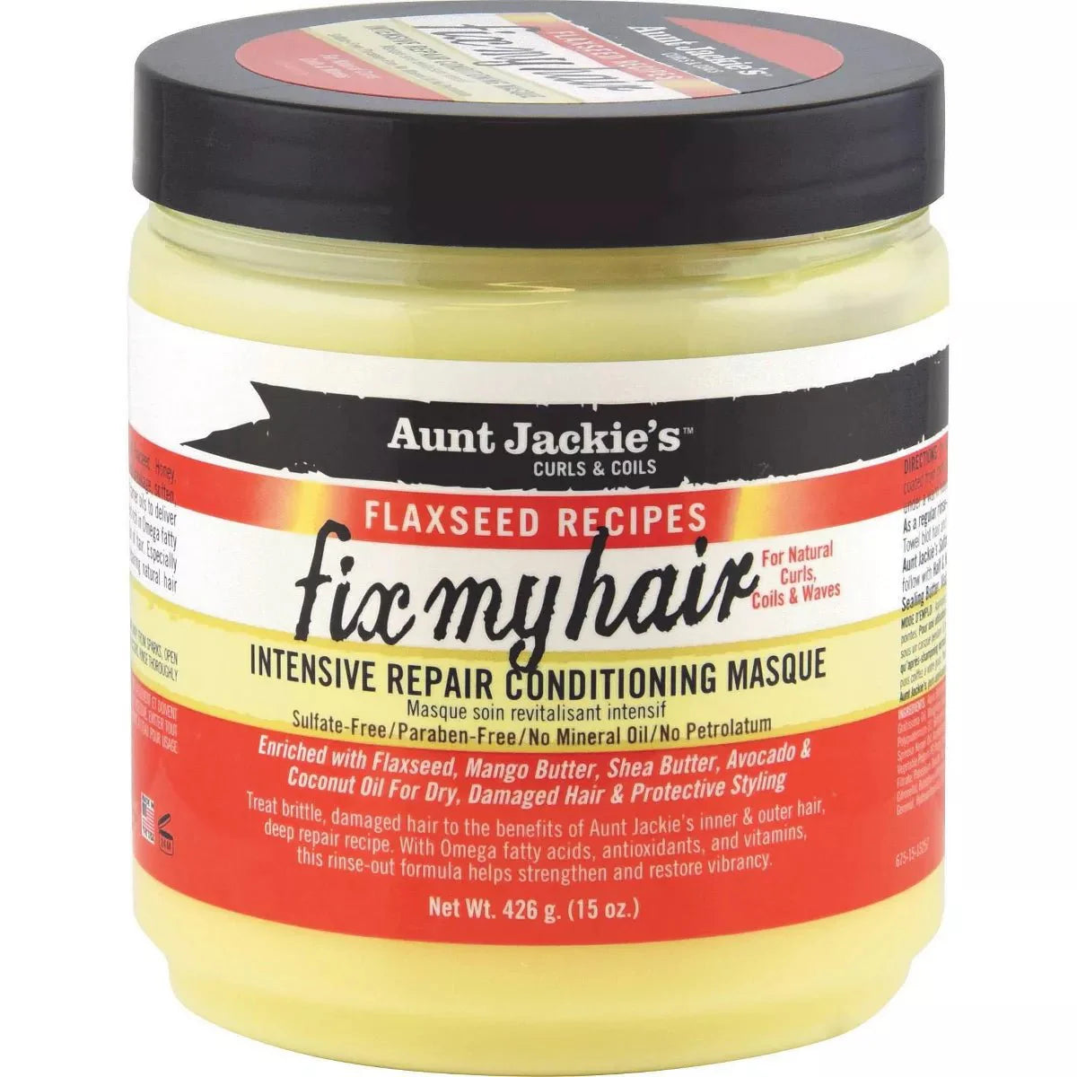Aunt Jackie's Fix My Hair Intensive Repair Conditioning Masque - 15oz - Beautylicious Canada