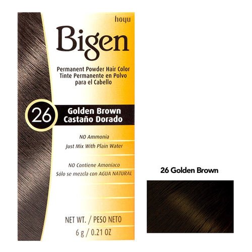 BIGEN PERMANENT POWDER HAIR COLOR 26 - GOLDEN BROWN - Beautylicious Canada