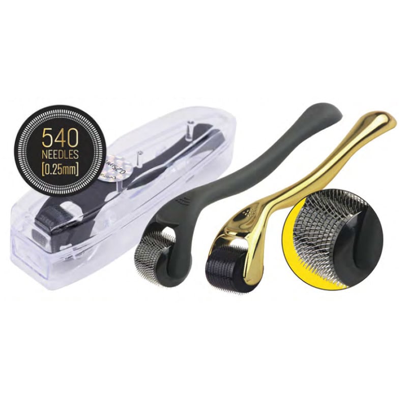 BLACKICE PROFESSIONAL HAIRGROWTH micro needle derma roller gold 0.84 Oz
