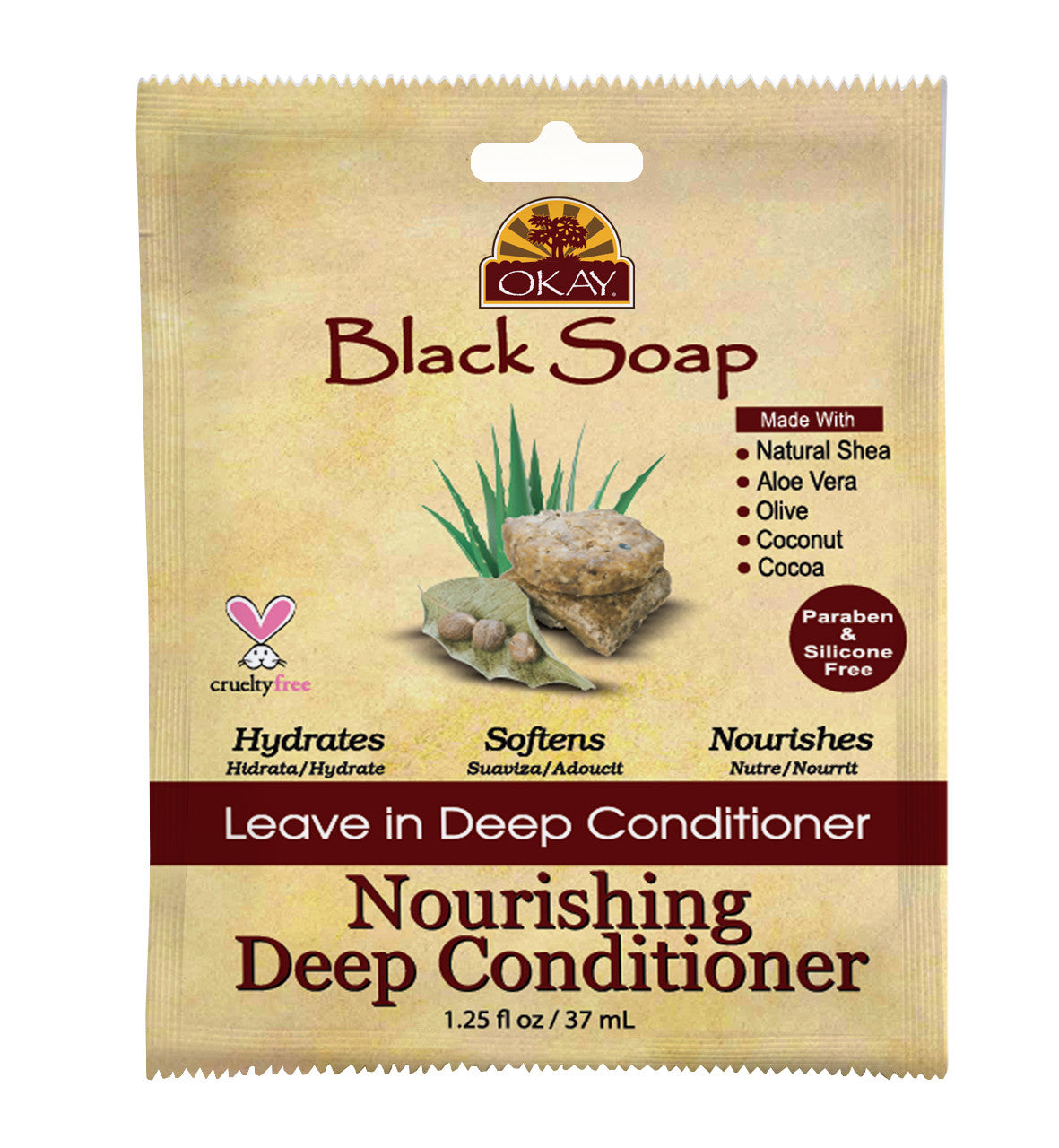 OKAY BLACK SOAP NOURISHING DEEP CONDITIONER  1.50 Oz