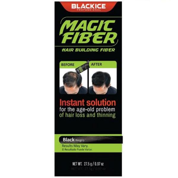 BLACKICE MAGIC FIBER HAIR BUILDING FIBER INSTANT SOLUTION BLACK NEGRO 0.97 Oz
