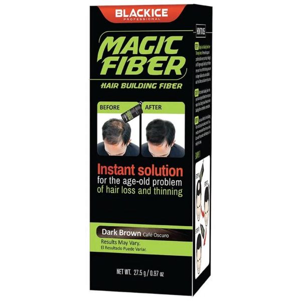 BLACKICE MAGIC FIBER HAIR BUILDING FIBER DARK BROWN CAFE OSCURO  0.97 Oz