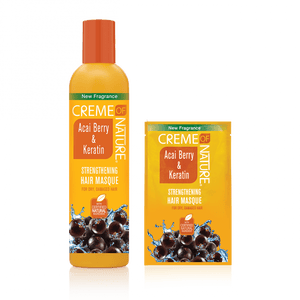 CREME OF NATURE ACAI BERRY & KERATIN HAIR MASK 12OZ - Beautylicious Canada