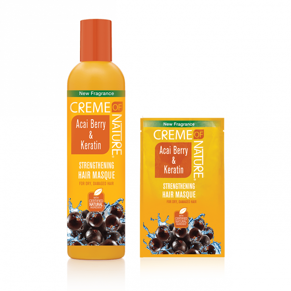 CREME OF NATURE ACAI BERRY & KERATIN HAIR MASK 12OZ - Beautylicious Canada