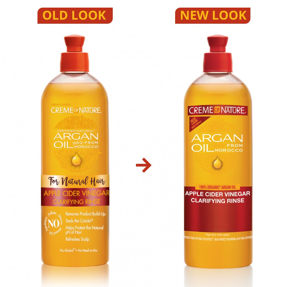 CREME OF NATURE ARGAN OIL APPLE CIDER VINEGAR CLARIFYIG RINSE 15.5oz - Beautylicious Canada