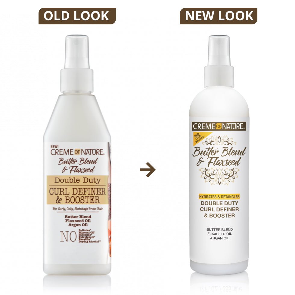Creme Of Nature Butter Blend & Flaxseed Double Duty Curl Definer & Booster 12OZ - Beautylicious Canada