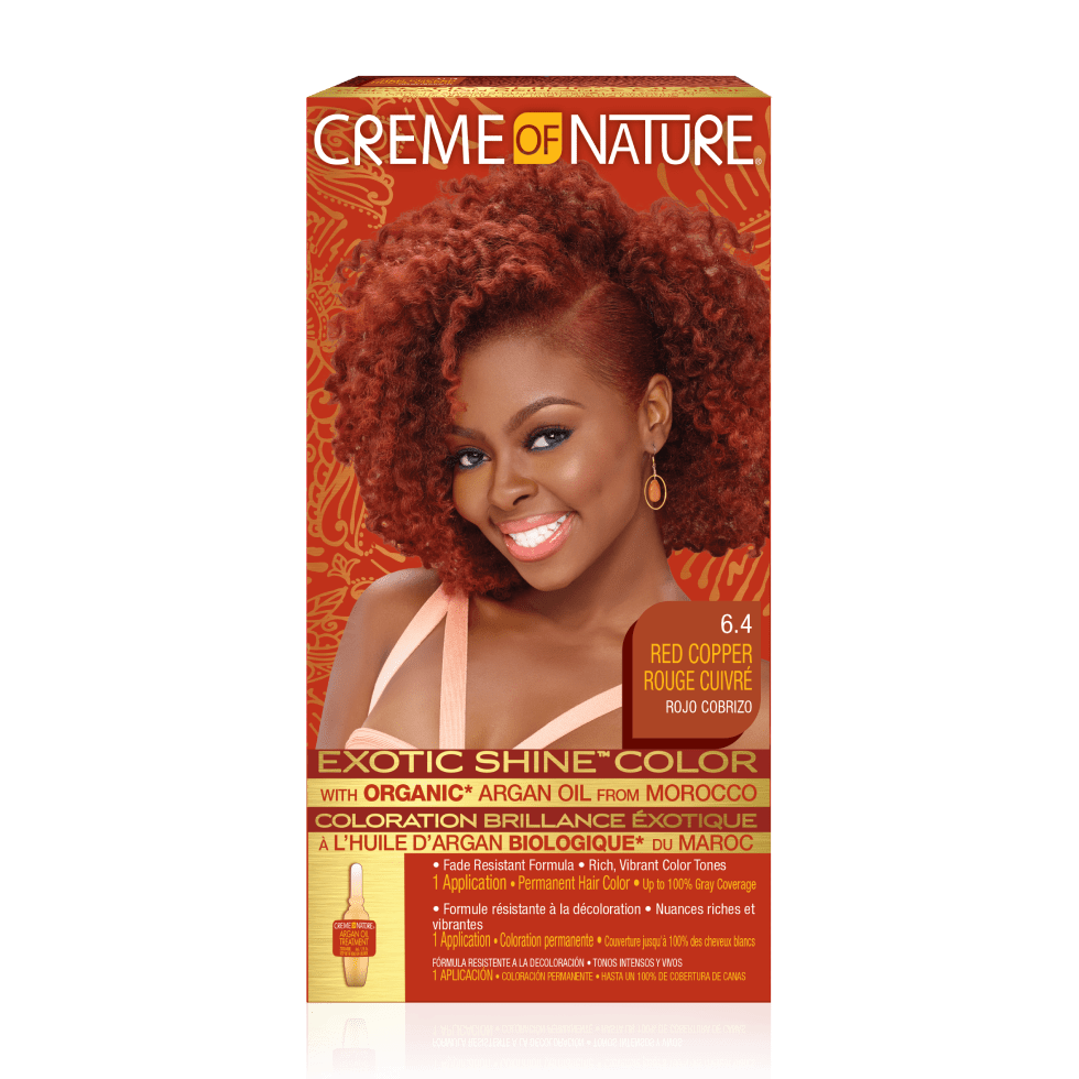 CREME OF NATURE EXOTIC SHINE COLOR 6.4 RED COPPER - Beautylicious Canada